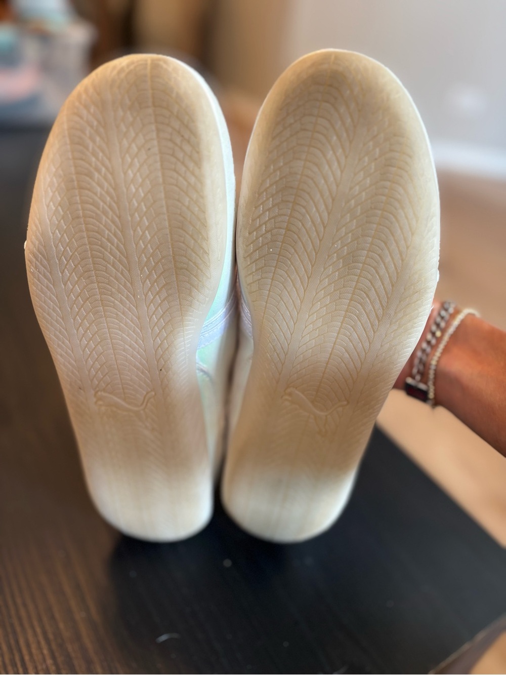Puma Iridescent Ballet Flats in Pearl Pink-Green - Picture 4 of 5